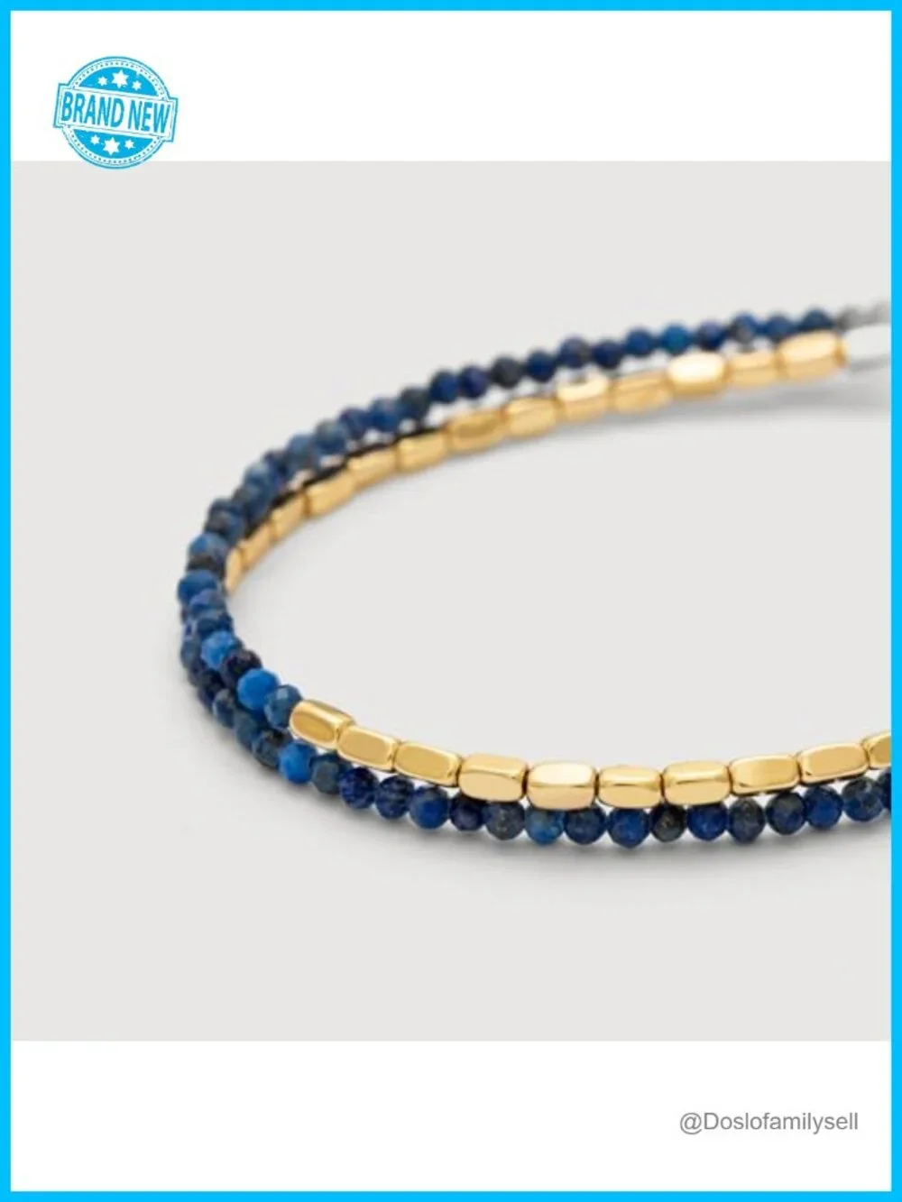Layered Stone Mixed Bracelet 18K Gold Plated Handmade Charm Chain Bracelet